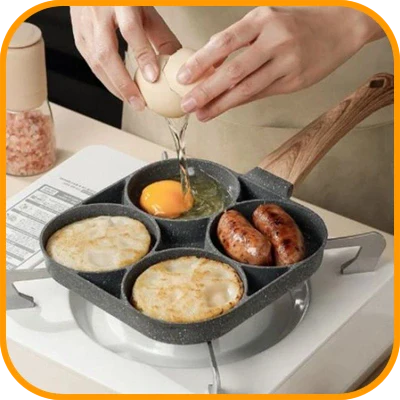 QuickChef 4-in-1™ Sarten de 4 compartimentos, ideal para cocinar rapido